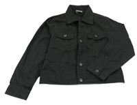 Černá riflová crop bunda 