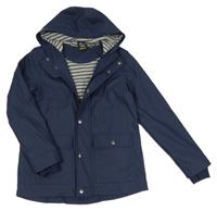 Tmavomodrá nepromokavá jarní bunda s kapucí Alive