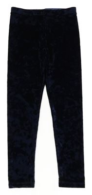 Tmavomodré sametové legíny Tu