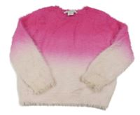 Růžovo-světlerůžový chlupatý svetr Primark