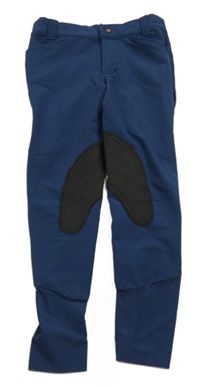 Tmavomodré funkční šusťákové jezdecké kalhoty Decathlon