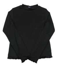 Černé žebrované triko Y.F.K.