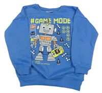 Tmavomodrá mikina s robotem Infinity