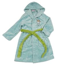 Světlemodrý chlupatý župan s ovečkou a kapucí Nici