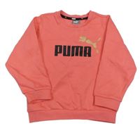 Korálová mikina s logem Puma