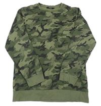 Khaki-černá army mikina George 