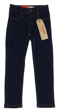 Nové - Tmavomodré super skinny rifle Levi´s 