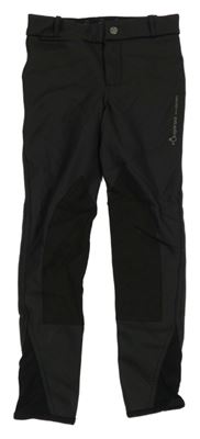 Černé koženkové jezdecké tregíny Fouganza