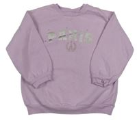 Lila mikina s nápisem Matalan