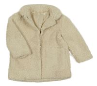 Béžový huňatý kabát H&M