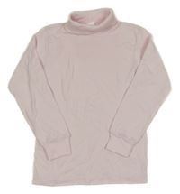 Světlerůžové triko s rolákem Fabio