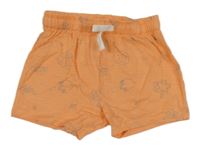 Oranžové bavlněné kraťasy s obrázky M&S