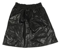 Černá koženková sukně Shein