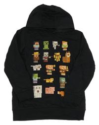Černá mikina Minecraft s kapucí 