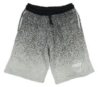 Černo-šedé vzorované teplákové kraťasy H&M