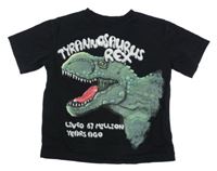 Černé tričko s dinosaurem H&M