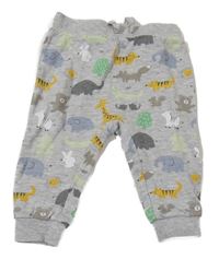 Šedé melírované tepláky se zvířátky H&M