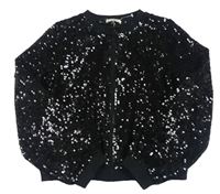 Černý flitrový jarní crop bomber SONDER
