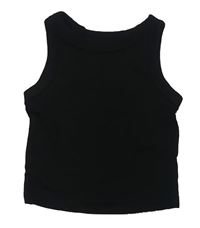 Černý žebrovaný crop top George