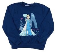 Petrolejová mikina s Elsou zn. Disney