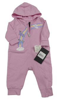 Nové - světlerůžová tepláková kombinéza s jednorožci converse