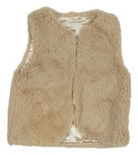 Světlebéžová kožešinová podšitá vesta KappAhl