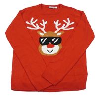 Červený svetr se sobem Pepperts!