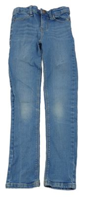 Modré super skinny teplákové rifle KIABI