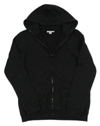 Černá propínací mikina s kapucí PRIMARK