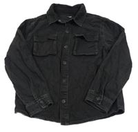 Černá riflová košilová bunda KIABI