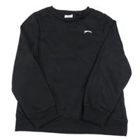 Černá teplá mikina s logem Slazenger