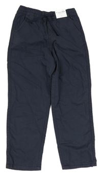 Nové - tmavomodré loose fit waist tapered leg kalhoty H&M