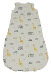 Bílý zateplený spací pytel se zvířátky a duhami St. Bernard