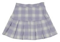 Levandulovo-bílá kostkovaná sukně H&M