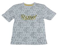Bílé vzorované tričko s Pudseym George