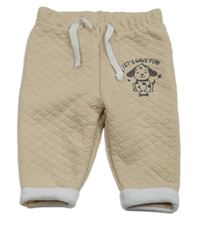 Béžové prošívané tepláky se psem Orsolino