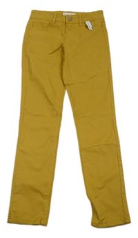 Nové - Okrové riflové skinny kalhoty Kiabi