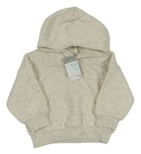 Nové - Světlešedá melírovaná oversize mikina s kapucí Primark