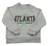 Šedá melírovaná mikina s nápisem Sinsay