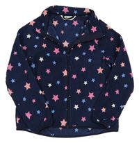 Tmavomodrá fleecová propínací mikina s hvězdami H&M