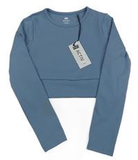 Nové - Modrošedé sportovní crop triko F&F