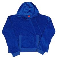 Safírová sametová mikina s kapucí S. Oliver