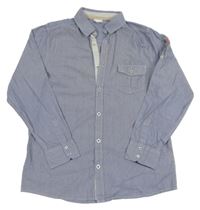 Tmavomodrá pruhovaná košile Vertbaudet