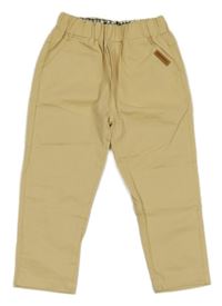 Béžové plátěné kalhoty