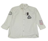 Bílá halenka s nášivkami River Island