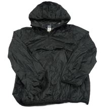 Černá šusťáková nepromokavá bunda s kapucí Next