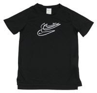 Černé sportovní funčkní tričko s logem Nike