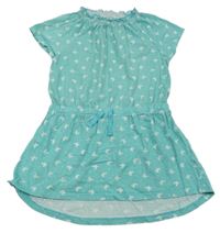 Modré bavlněné šaty s motýly Topolino