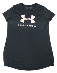 Černé sportovní funkční tričko s logem Under Armour