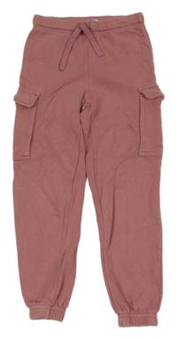 Starorůžové cargo tepláky H&M